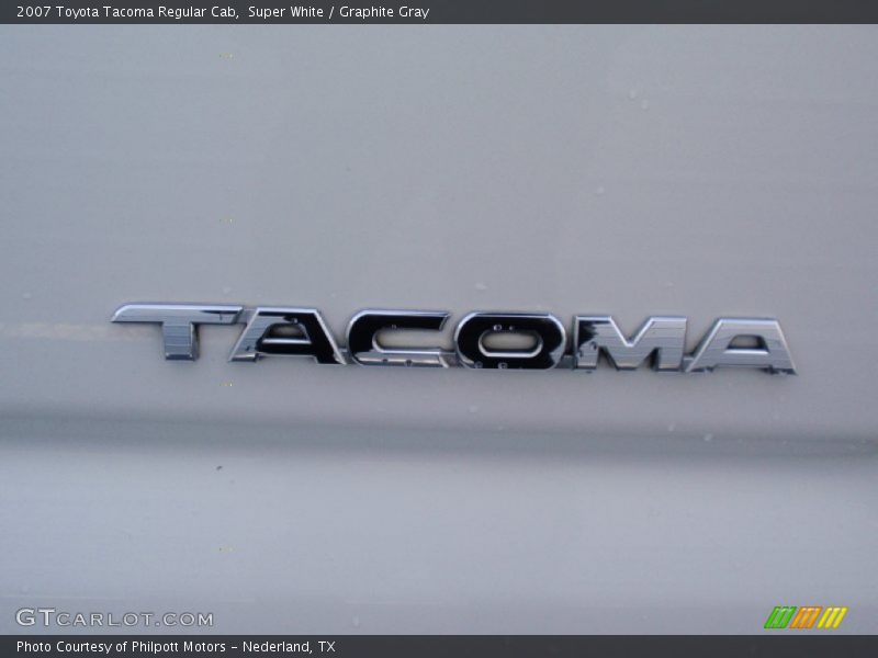 Super White / Graphite Gray 2007 Toyota Tacoma Regular Cab