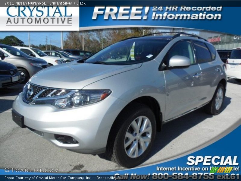 Brilliant Silver / Black 2011 Nissan Murano SL