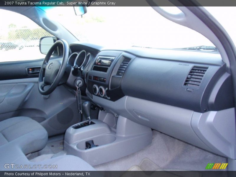 Super White / Graphite Gray 2007 Toyota Tacoma Regular Cab