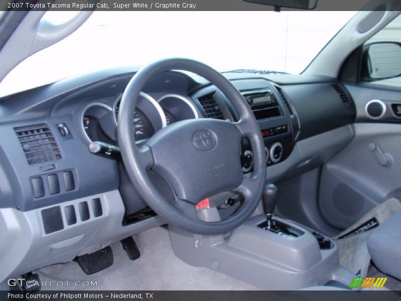 Super White / Graphite Gray 2007 Toyota Tacoma Regular Cab