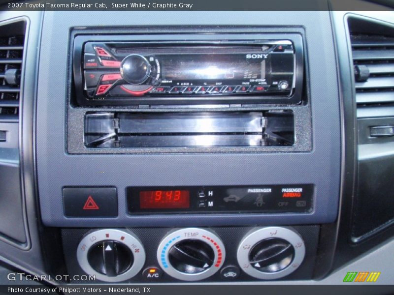 Super White / Graphite Gray 2007 Toyota Tacoma Regular Cab