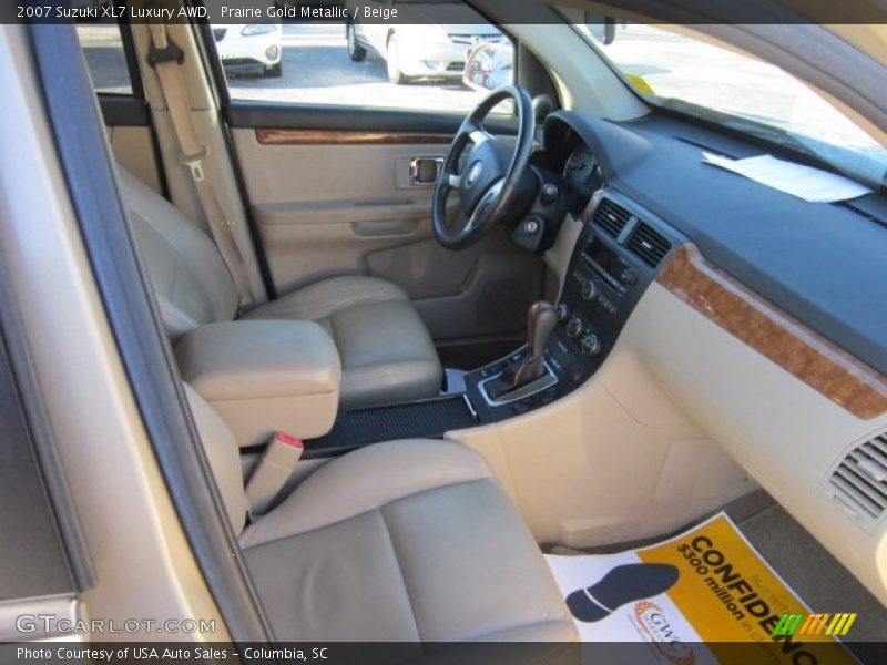 Prairie Gold Metallic / Beige 2007 Suzuki XL7 Luxury AWD