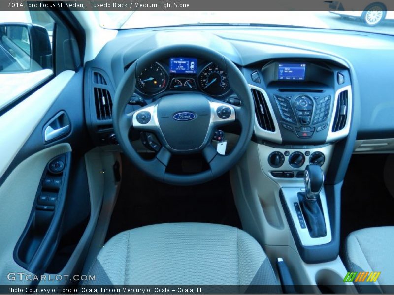Tuxedo Black / Medium Light Stone 2014 Ford Focus SE Sedan