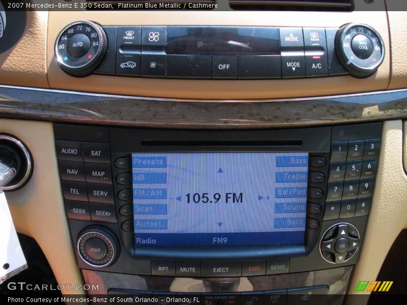 Platinum Blue Metallic / Cashmere 2007 Mercedes-Benz E 350 Sedan