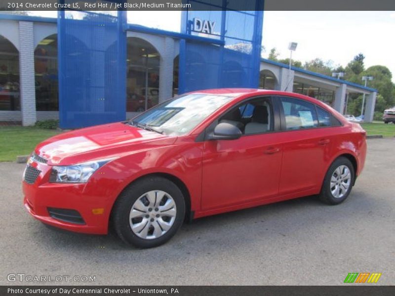 Red Hot / Jet Black/Medium Titanium 2014 Chevrolet Cruze LS