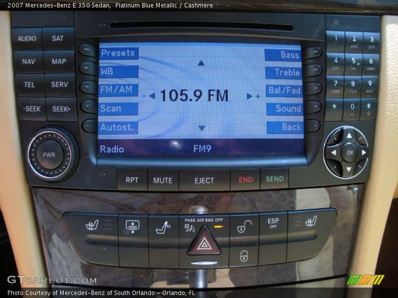 Platinum Blue Metallic / Cashmere 2007 Mercedes-Benz E 350 Sedan