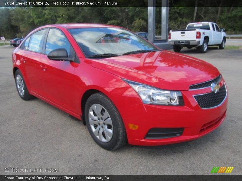 Red Hot / Jet Black/Medium Titanium 2014 Chevrolet Cruze LS