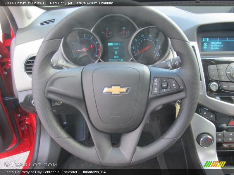 Red Hot / Jet Black/Medium Titanium 2014 Chevrolet Cruze LS