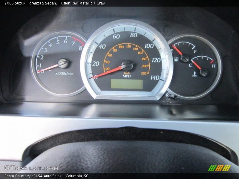 Fusion Red Metallic / Gray 2005 Suzuki Forenza S Sedan