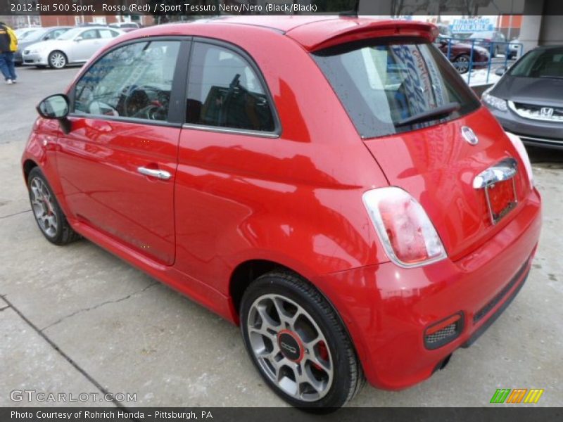 Rosso (Red) / Sport Tessuto Nero/Nero (Black/Black) 2012 Fiat 500 Sport