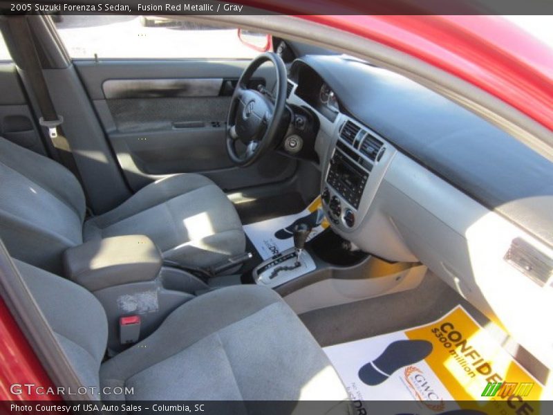 Fusion Red Metallic / Gray 2005 Suzuki Forenza S Sedan