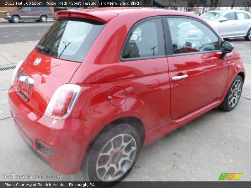 Rosso (Red) / Sport Tessuto Nero/Nero (Black/Black) 2012 Fiat 500 Sport