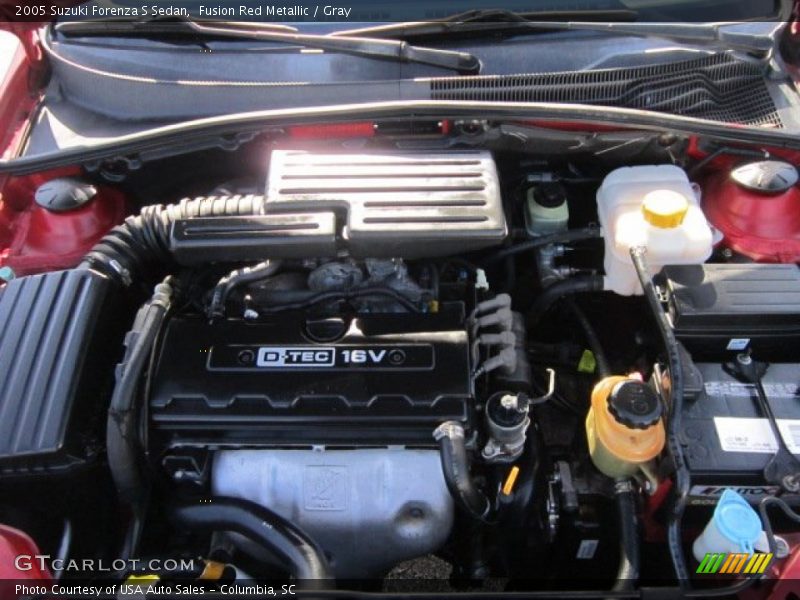 Fusion Red Metallic / Gray 2005 Suzuki Forenza S Sedan