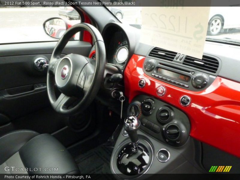 Rosso (Red) / Sport Tessuto Nero/Nero (Black/Black) 2012 Fiat 500 Sport