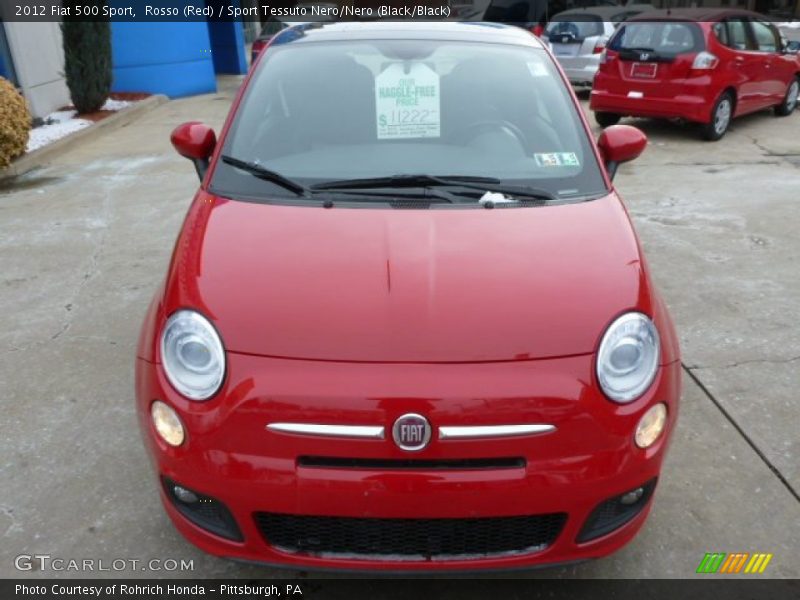 Rosso (Red) / Sport Tessuto Nero/Nero (Black/Black) 2012 Fiat 500 Sport