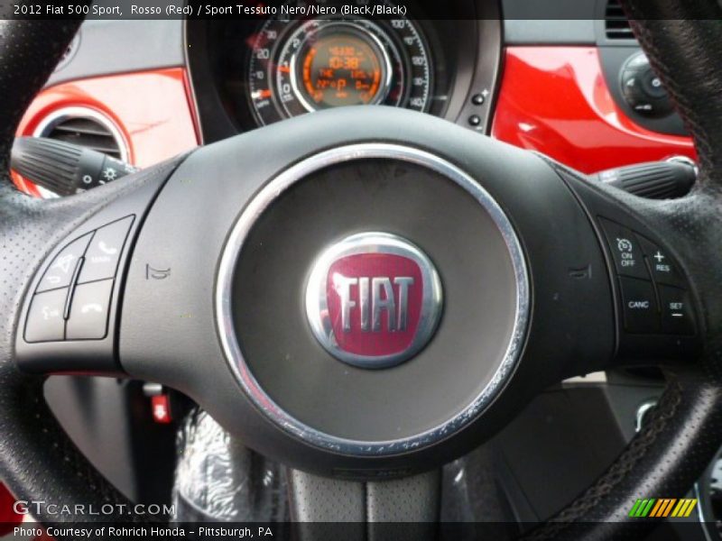 Rosso (Red) / Sport Tessuto Nero/Nero (Black/Black) 2012 Fiat 500 Sport