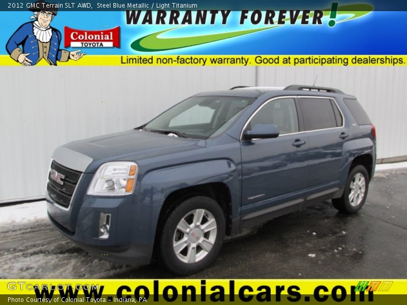 Steel Blue Metallic / Light Titanium 2012 GMC Terrain SLT AWD