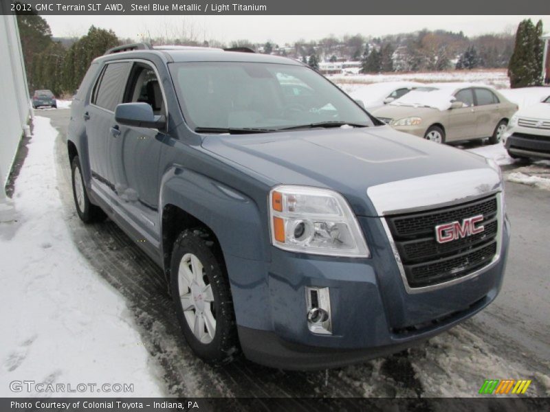 Steel Blue Metallic / Light Titanium 2012 GMC Terrain SLT AWD