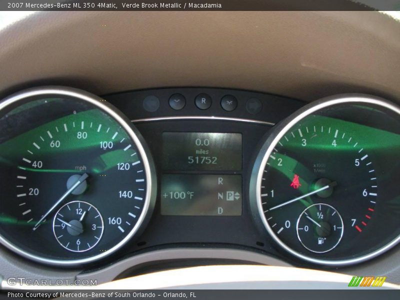 Verde Brook Metallic / Macadamia 2007 Mercedes-Benz ML 350 4Matic