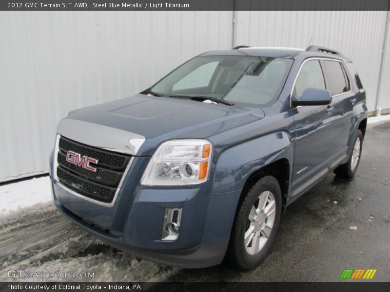 Steel Blue Metallic / Light Titanium 2012 GMC Terrain SLT AWD