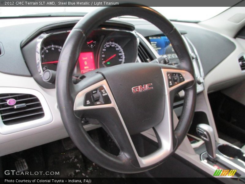 Steel Blue Metallic / Light Titanium 2012 GMC Terrain SLT AWD