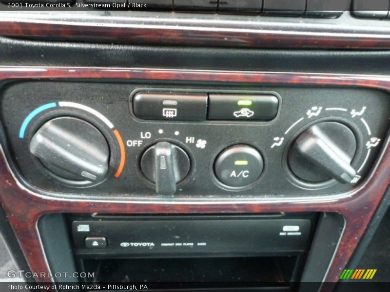 Silverstream Opal / Black 2001 Toyota Corolla S