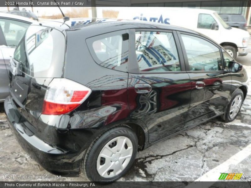 Crystal Black Pearl / Gray 2012 Honda Fit