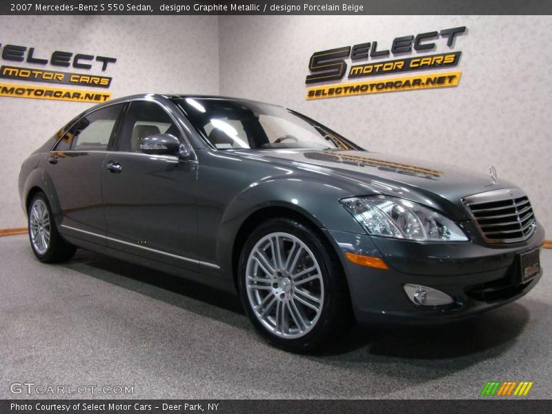 designo Graphite Metallic / designo Porcelain Beige 2007 Mercedes-Benz S 550 Sedan
