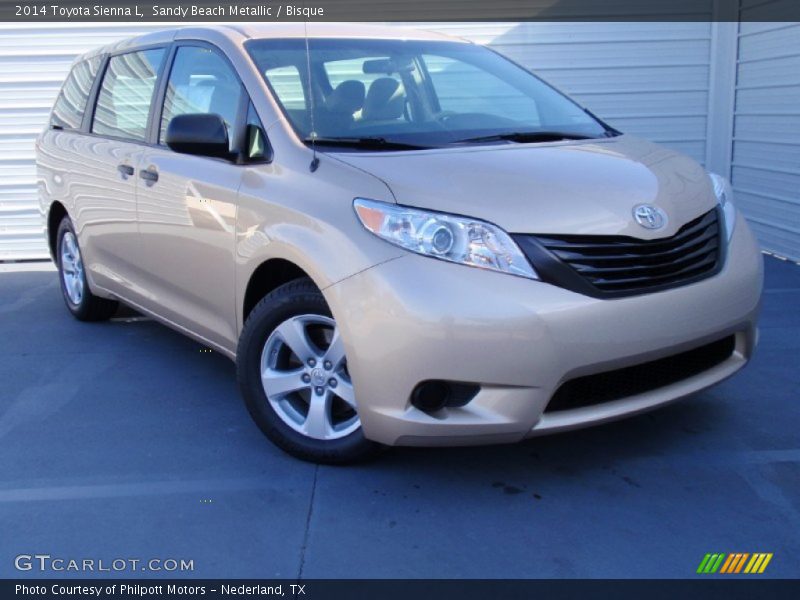 Sandy Beach Metallic / Bisque 2014 Toyota Sienna L