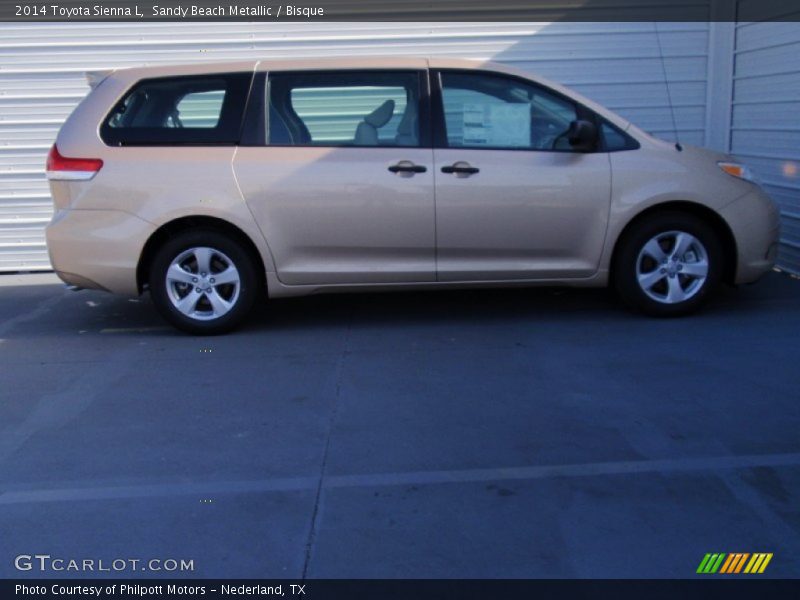 Sandy Beach Metallic / Bisque 2014 Toyota Sienna L