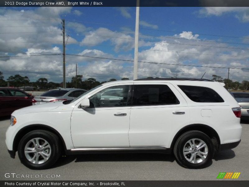 Bright White / Black 2013 Dodge Durango Crew AWD