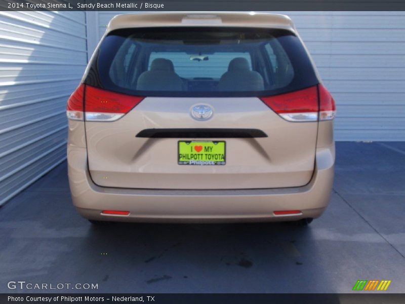 Sandy Beach Metallic / Bisque 2014 Toyota Sienna L