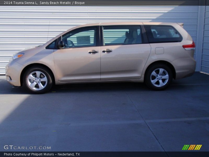 Sandy Beach Metallic / Bisque 2014 Toyota Sienna L