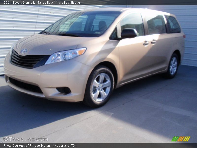 Sandy Beach Metallic / Bisque 2014 Toyota Sienna L