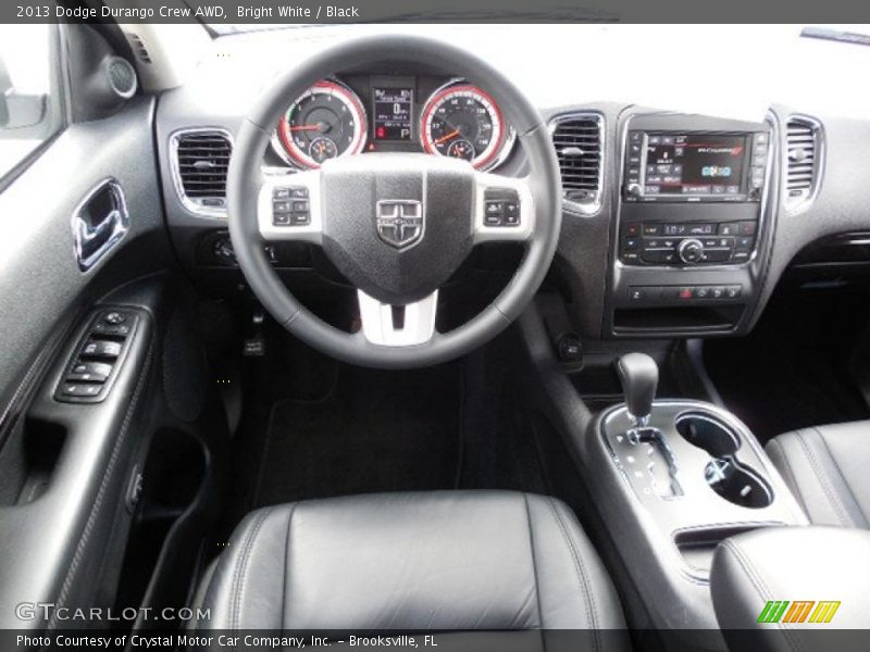 Bright White / Black 2013 Dodge Durango Crew AWD