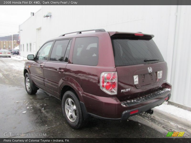 Dark Cherry Pearl / Gray 2008 Honda Pilot EX 4WD