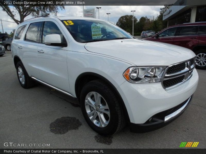 Bright White / Black 2013 Dodge Durango Crew AWD