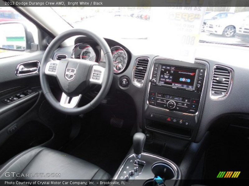 Bright White / Black 2013 Dodge Durango Crew AWD