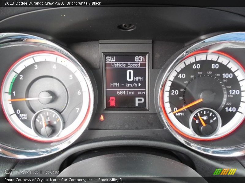 Bright White / Black 2013 Dodge Durango Crew AWD