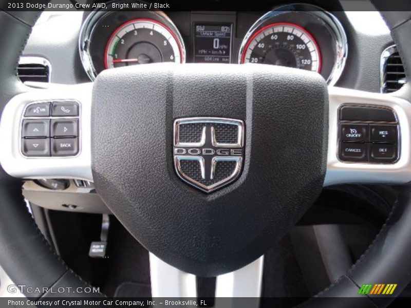 Bright White / Black 2013 Dodge Durango Crew AWD