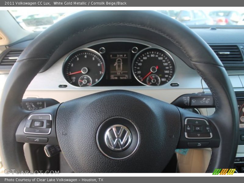 White Gold Metallic / Cornsilk Beige/Black 2011 Volkswagen CC Lux