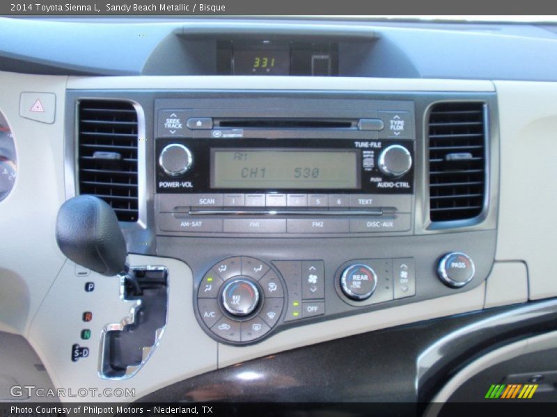 Sandy Beach Metallic / Bisque 2014 Toyota Sienna L