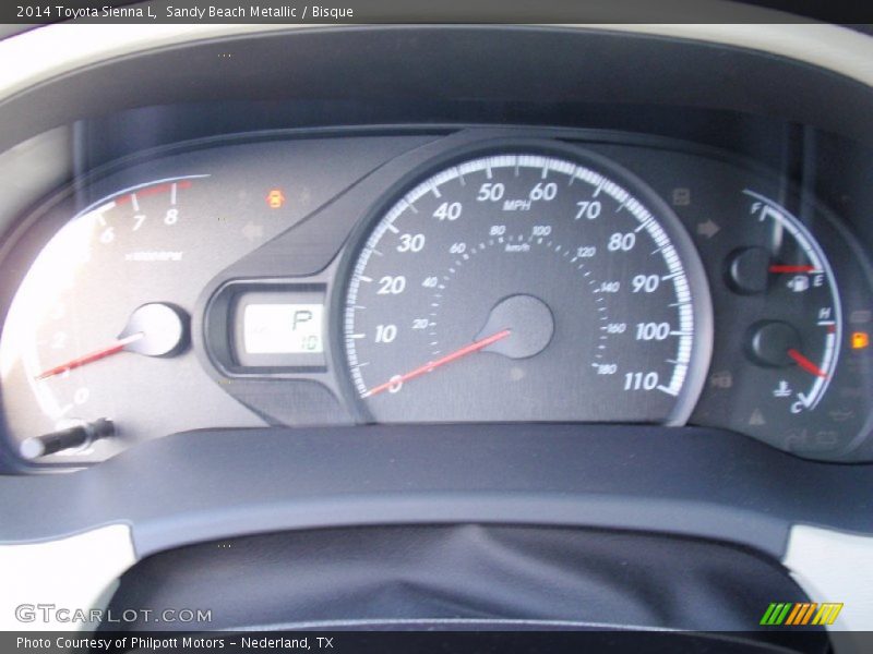 Sandy Beach Metallic / Bisque 2014 Toyota Sienna L