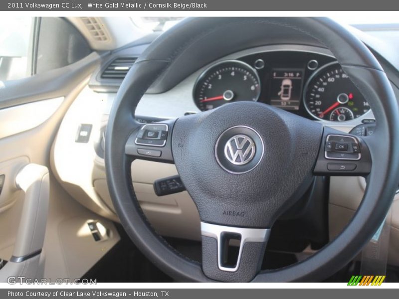 White Gold Metallic / Cornsilk Beige/Black 2011 Volkswagen CC Lux