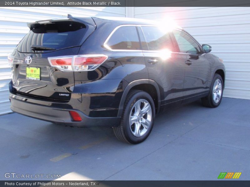 Attitude Black Metallic / Black 2014 Toyota Highlander Limited