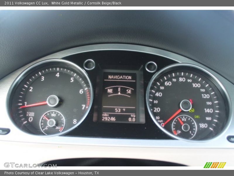 White Gold Metallic / Cornsilk Beige/Black 2011 Volkswagen CC Lux