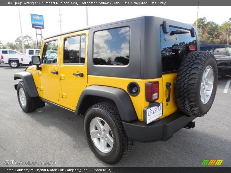 Detonator Yellow / Dark Slate Gray/Med Slate Gray 2008 Jeep Wrangler Unlimited Rubicon 4x4