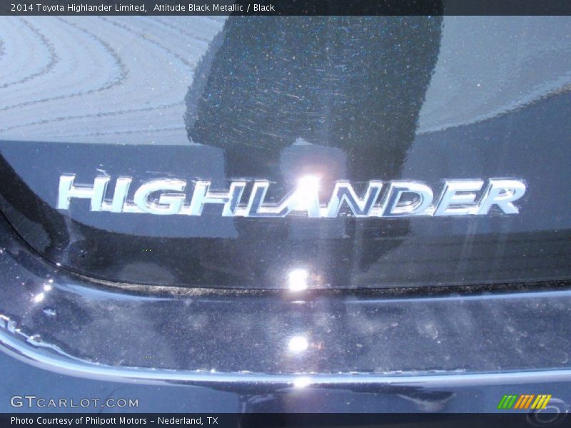 Attitude Black Metallic / Black 2014 Toyota Highlander Limited