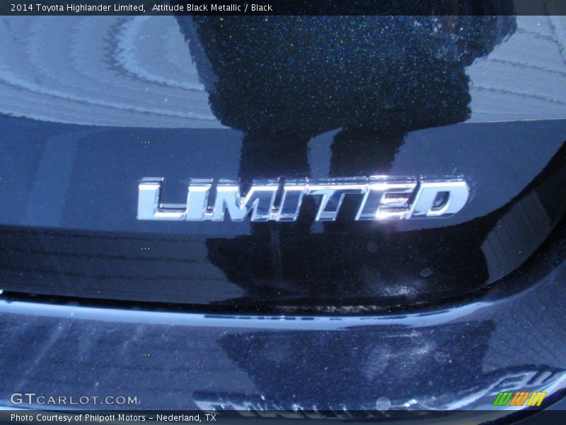 Attitude Black Metallic / Black 2014 Toyota Highlander Limited