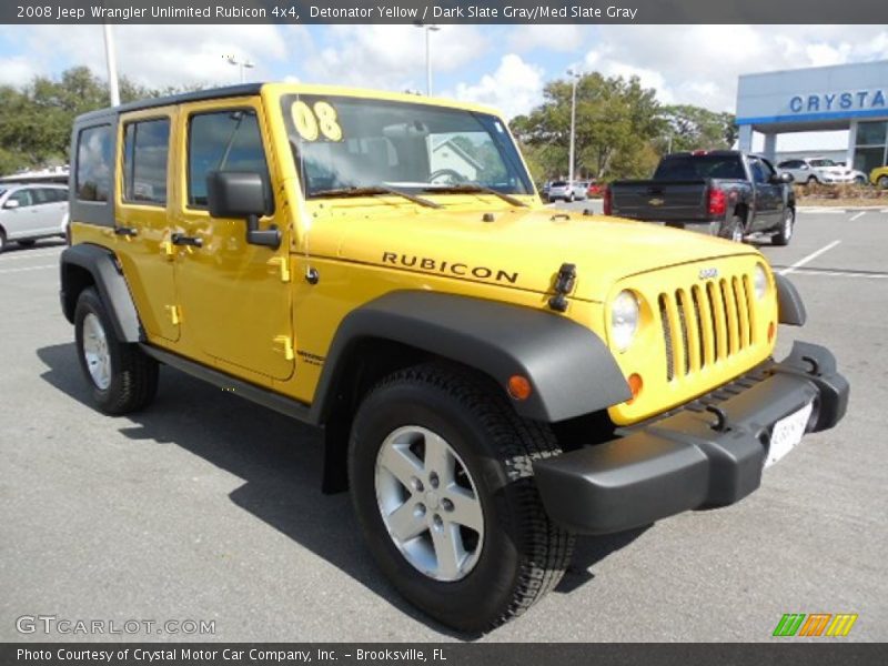 Detonator Yellow / Dark Slate Gray/Med Slate Gray 2008 Jeep Wrangler Unlimited Rubicon 4x4